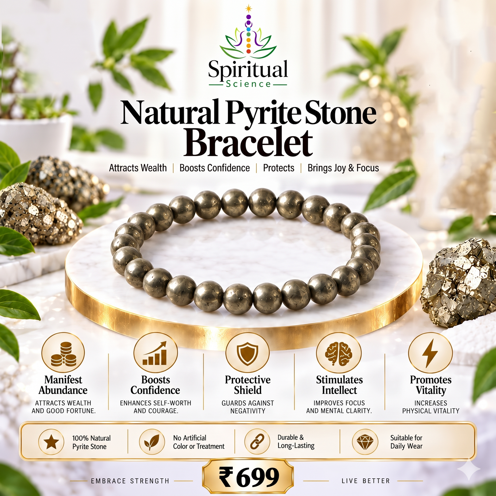 Gemini_Generated_Image_14bld714bld714bl Natural Pyrite Stone Bracelet for Wealth Manifestation, Confidence & Energy Protection - Image 1