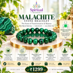 Natural Malachite Stone Bracelet for Heart, Protection & Transformation