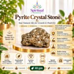 Natural Pyrite Crystal Stone – 40g | Prosperity, Protection & Positive Energ
