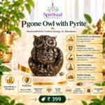 Handcrafted Pyrite Owl Figurine – Natural Pyrite Stone for Wealth, Abundance & Positive Energy