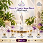 Natural Crystal Stone Wand (Clear Quartz) – Pure Energy Wand for Healing, Balancing & Manifestation (40 gm)