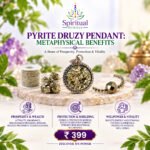Natural Pyrite Druzy Pendant – Stone of Prosperity, Protection & Vitality