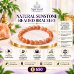 Natural Sunstone Beaded Bracelet – Promotes Joy, Vitality, Self-Worth, Confidence & Manifesting Abundance