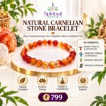 Natural Carnelian Stone Bracelet – Boosts Vitality, Motivation, Courage, Confidence & Creativity
