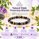 Natural Triple Protection Bracelet – Tiger's Eye, Obsidian & Hematite for Grounding, Protection & Good Fortune