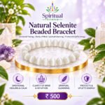 Natural Selenite Beaded Bracelet – Emotional Healing, Clarity of Mind, Spiritual Cleansing & Energy Protection
