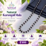 Natural Karungali Mala – Divine Protection, Inner Peace, Higher Focus & Meditation (Silver Capped)