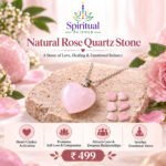 Natural Rose Quartz Heart Pendant – A Stone of Love, Healing & Emotional Balance