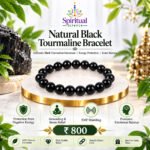 Natural Black Tourmaline Bracelet – Authentic Gemstone for Energy Protection, Grounding & Inner Balance