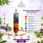 Natural Seven Chakras Stone Pendant – Balance, Heal & Empower with 7 Healing Gemstones