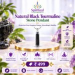 Natural Black Tourmaline Stone Pendant – Protection from Negative Energy, Grounding & Stability
