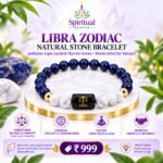 Libra Zodiac Natural Stone Bracelet – Authentic Lapis Lazuli & Howlite Stones